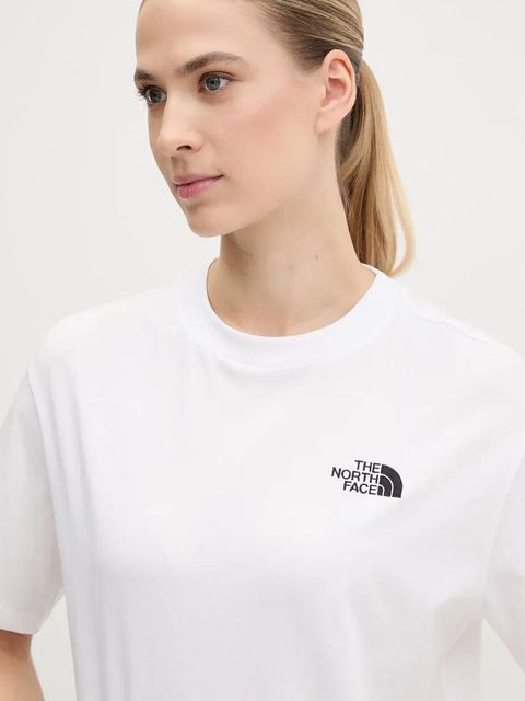 The North Face t-shirt bawełniany Essential damski kolor biały NF0A87NQFN41