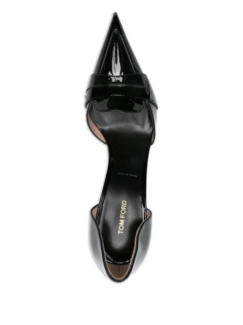 TOM FORD 85mm leather heeled pumps - Black