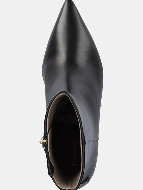 AllSaints botki skórzane Vivian Boot damskie kolor czarny na szpilce W008FD