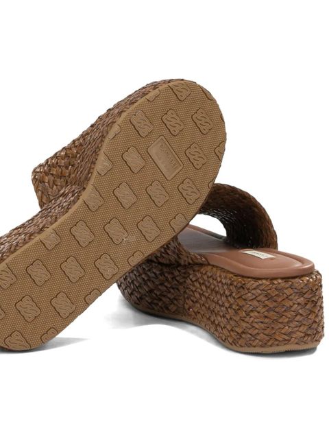 Casadei Suncity woven platform sandals - Brown