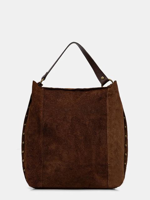 Answear.LAB torebka zamszowa kolor brązowy - zdjęcie produktu nr 1