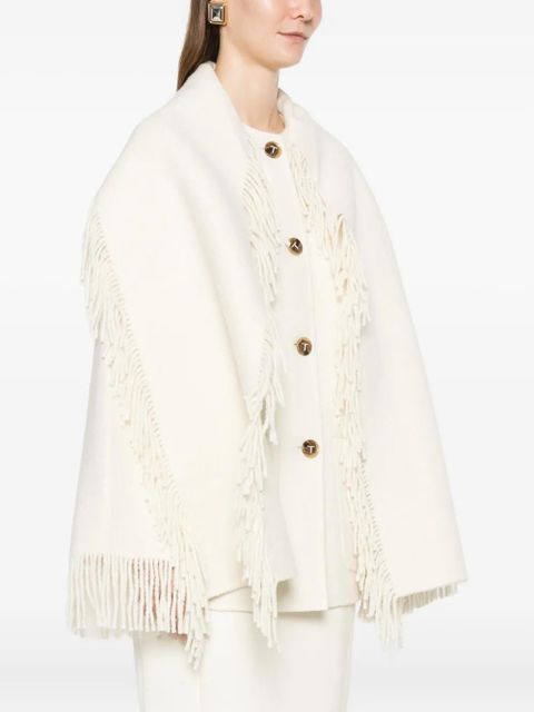 TOTEME fringed mantel jacket - Neutrals