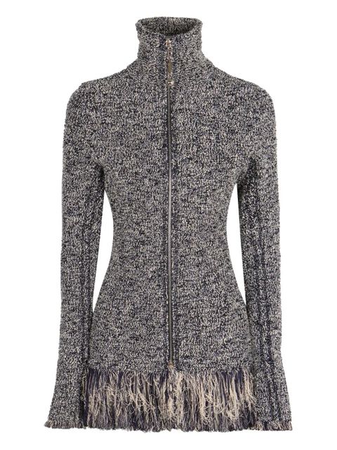 Rabanne zip fringed cardigan - Grey - zdjęcie produktu nr 1