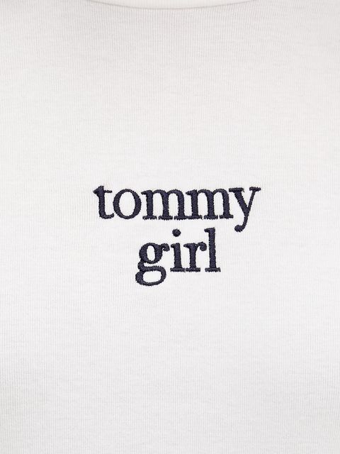 Tommy Jeans longsleeve bawełniany kolor biały DW0DW22499