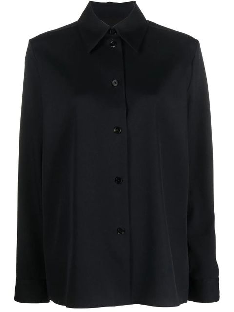 Jil Sander long-sleeve virgin-wool shirt - Blue - zdjęcie produktu nr 1