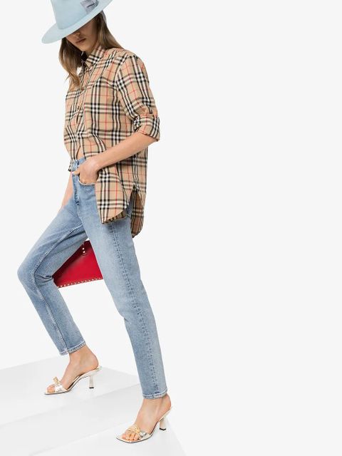 RE/DONE slim-fit cropped jeans - Blue - zdjęcie produktu nr 2