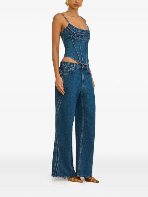 Cult Gaia seam detail flared jeans - Blue