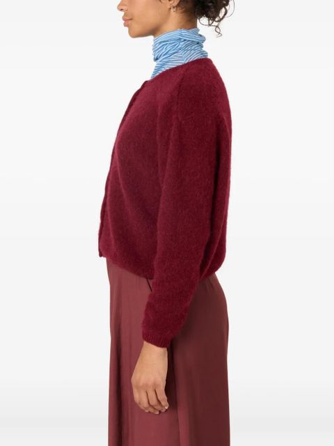 American Vintage Vitow button ribbed cardigan - Red