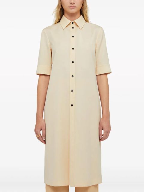 Jil Sander wool gabardine long shirt - Neutrals - zdjęcie produktu nr 2