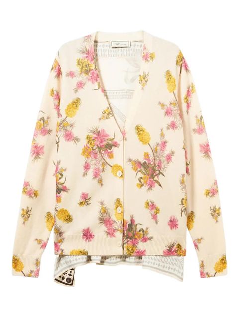 Blumarine floral-print cardigan - Neutrals - zdjęcie produktu nr 1