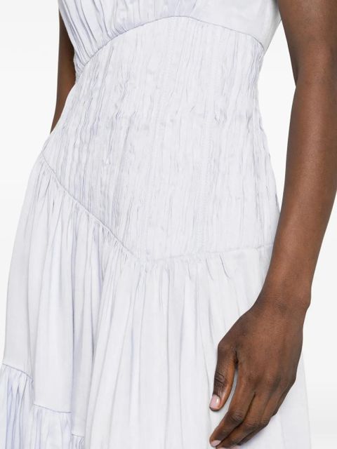 Aje Ecliptica tiered midi dress - Blue