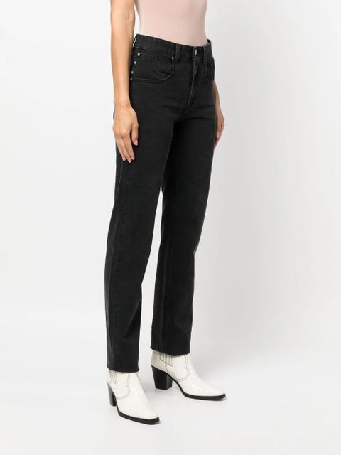 MARANT ÉTOILE Vendelia straight-leg jeans - Black