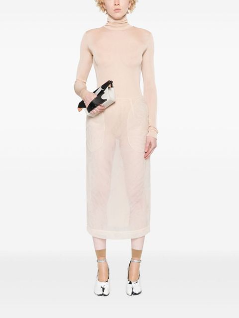 Maison Margiela four stitch-logo bodysuit - Neutrals - zdjęcie produktu nr 2