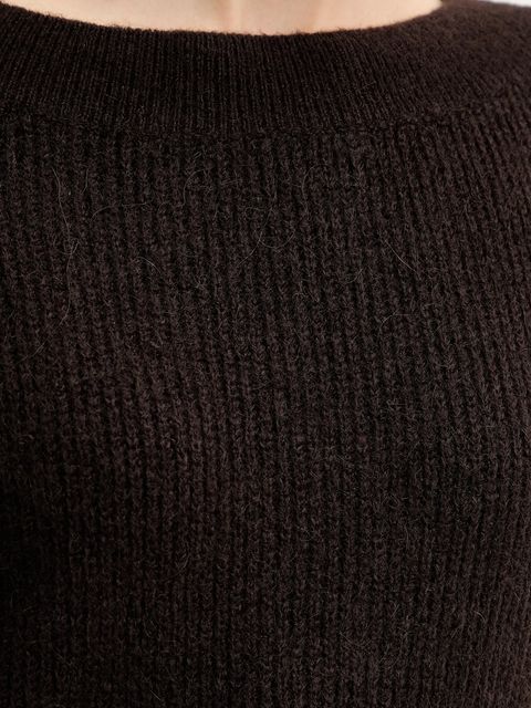 Morgan sweter z domieszką wełny MREINE damski kolor brązowy MREINE