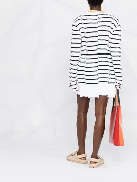 Marni striped knitted cardigan - White