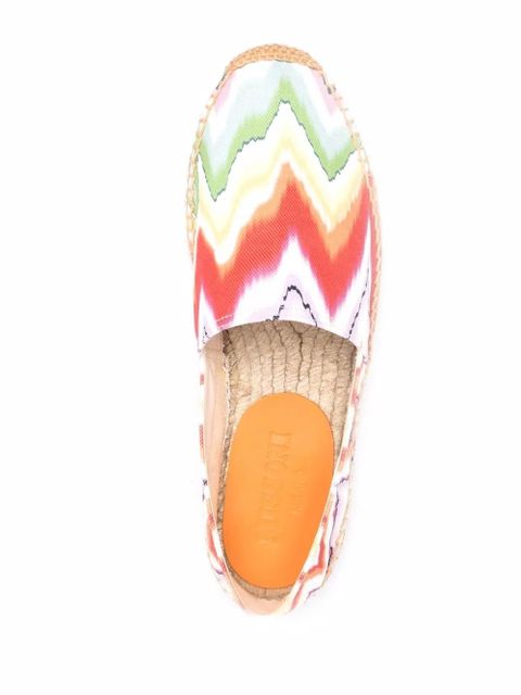 Missoni zigzag-print flat espadrilles - Orange