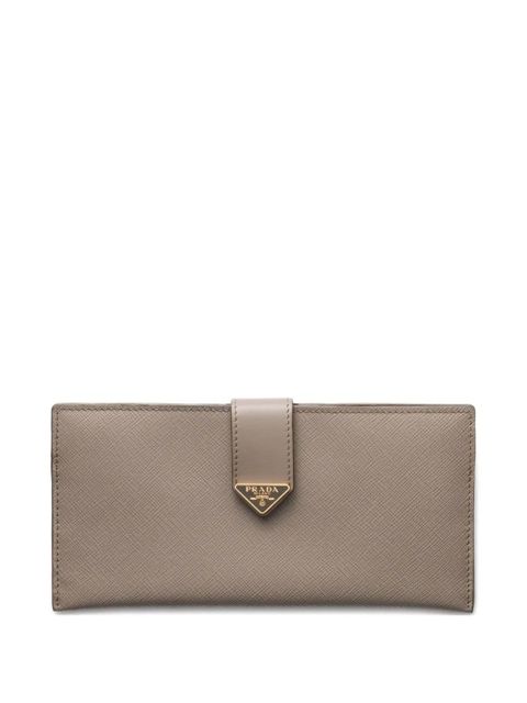 Prada snap triangle-logo leather wallet - Grey - zdjęcie produktu nr 1