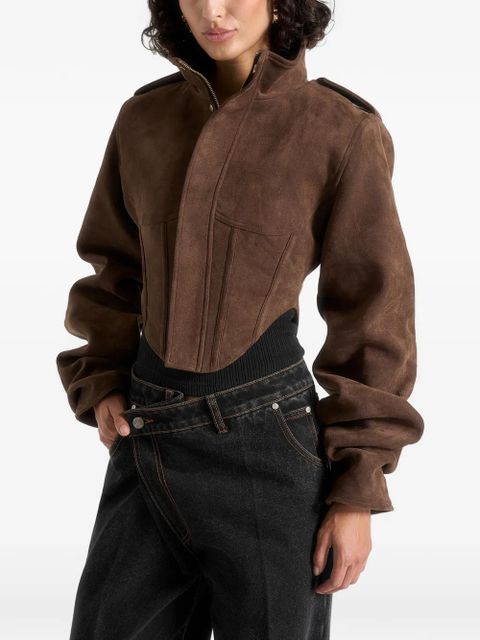 Manière De Voir Solange tacked-sleeve jacket - Brown