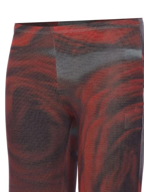 Jean Paul Gaultier rose-print mesh trousers - Grey - zdjęcie produktu nr 2