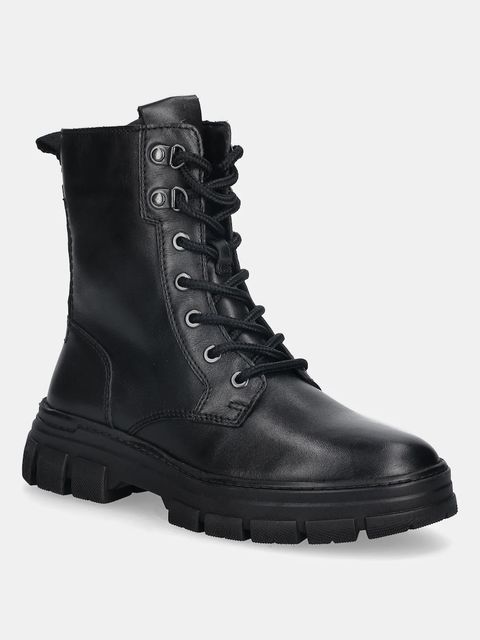 Marc O'Polo trapery skórzane Josy damskie kolor czarny na platformie 50919076301100 - zdjęcie produktu nr 1