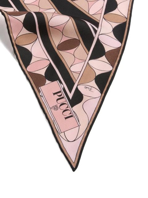 PUCCI Manuba print silk triangle scarf - Pink - zdjęcie produktu nr 2