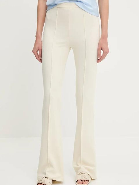 Answear.LAB spodnie damskie kolor beżowy dzwony high waist - zdjęcie produktu nr 1