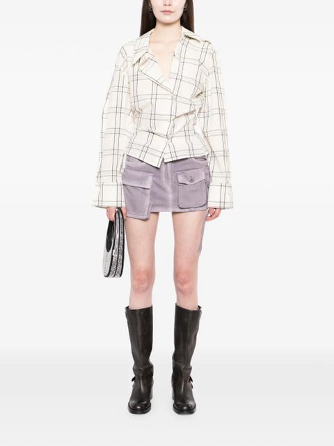 The Attico plaid shirt - Neutrals - zdjęcie produktu nr 2