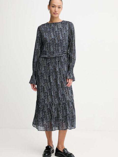 Pepe Jeans sukienka kolor granatowy maxi rozkloszowana PL9537722 - zdjęcie produktu nr 1