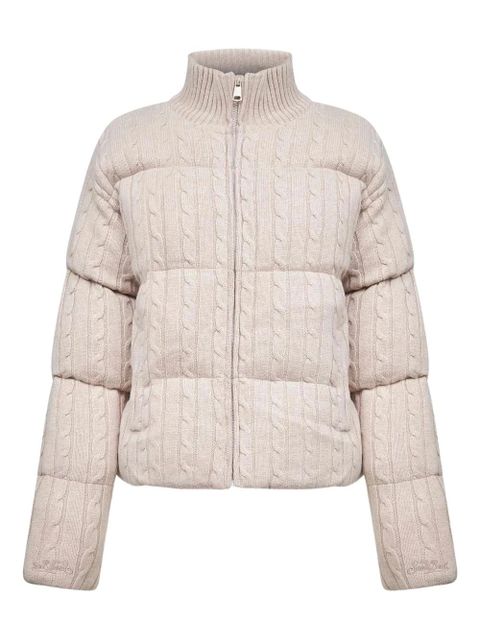 MC2 Saint Barth cable-knit quilted coat - Neutrals - zdjęcie produktu nr 1