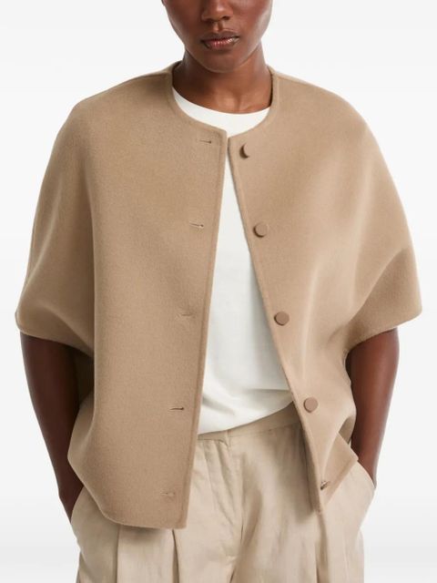 Yves Salomon button-up cape - Neutrals