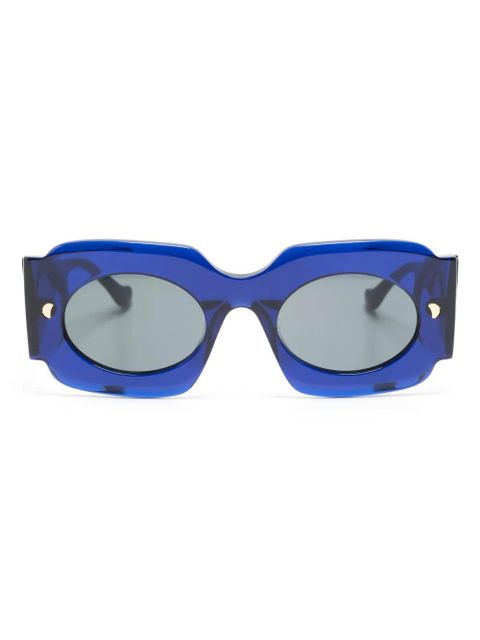 Nanushka Cathi bio-plastic square-frame sunglasses - Blue - zdjęcie produktu nr 1