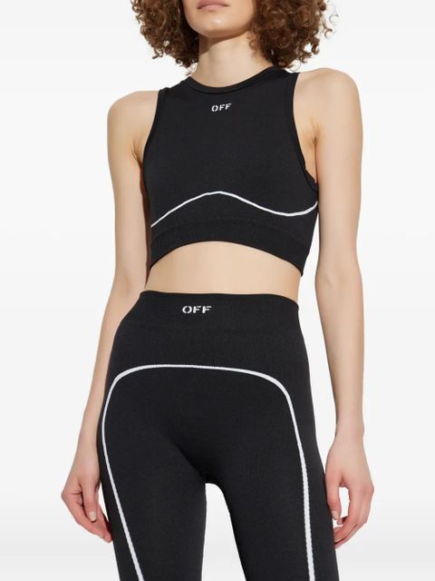 Off-White seamless curved-hem top - Black