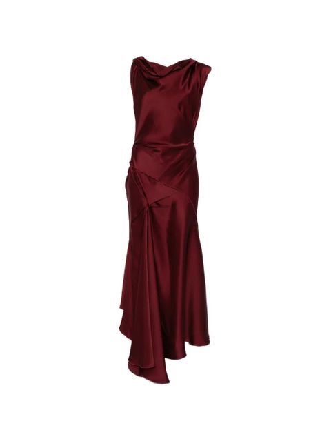 Victoria Beckham draped midi dress - Red - zdjęcie produktu nr 1