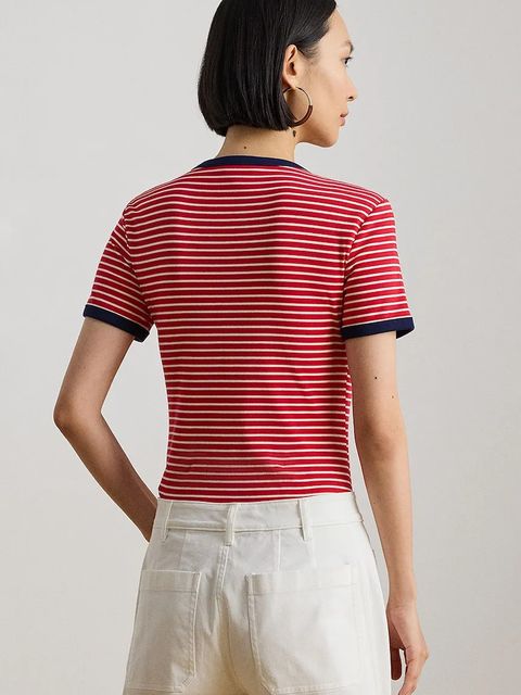 Lauren Ralph Lauren T-shirt basic damski bawełniany - zdjęcie produktu nr 1