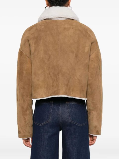 Maje shearling-collared jacket - Brown - zdjęcie produktu nr 2