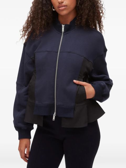 3.1 Phillip Lim panelled zip-up jacket - Blue