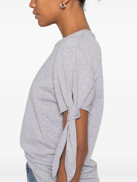 JW Anderson crew-neck knot-detail T-shirt - Grey