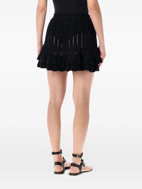 MARANT ÉTOILE Nelle cotton knit mini skirt - Black - zdjęcie produktu nr 2