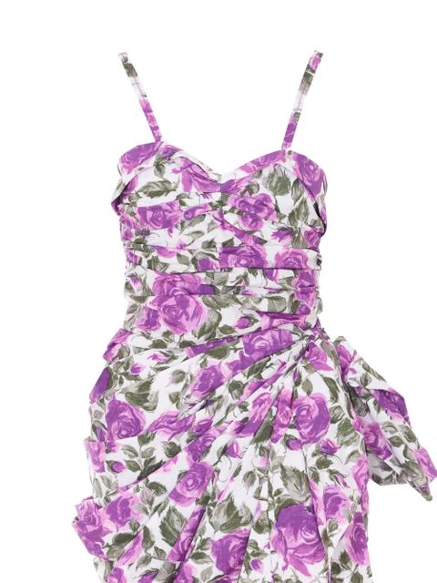 Chloé wrapped bustier midi dress - White