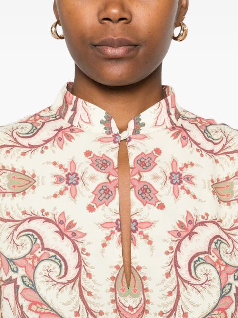 ETRO paisley-print midi dress - Neutrals