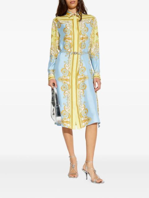 Versace Medusa-buckle printed midi dress - Blue - zdjęcie produktu nr 2