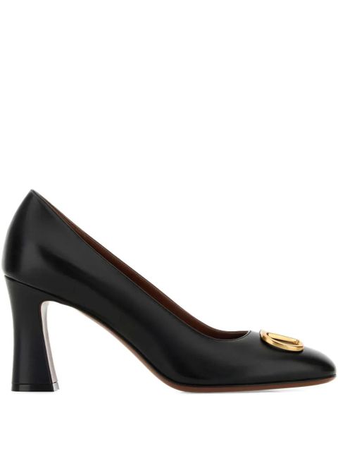 Valentino Garavani 80mm V-logo embellished pumps - Black