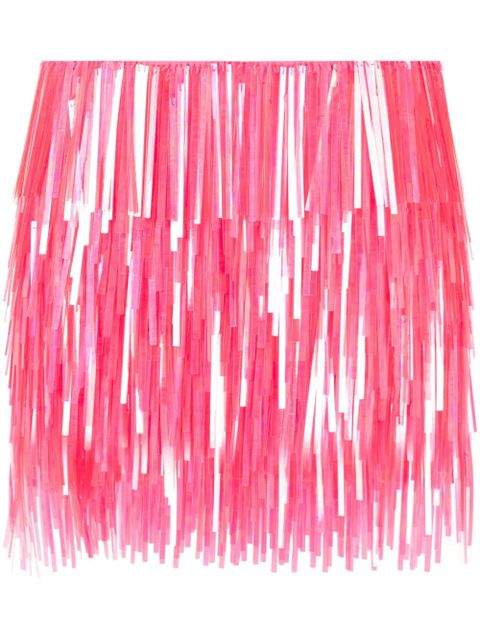 Sportmax fringe-design tiered mini skirt - Pink - zdjęcie produktu nr 1