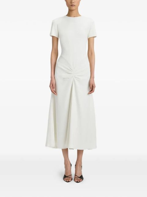 Victoria Beckham Blaire gathered midi dress - Neutrals - zdjęcie produktu nr 2