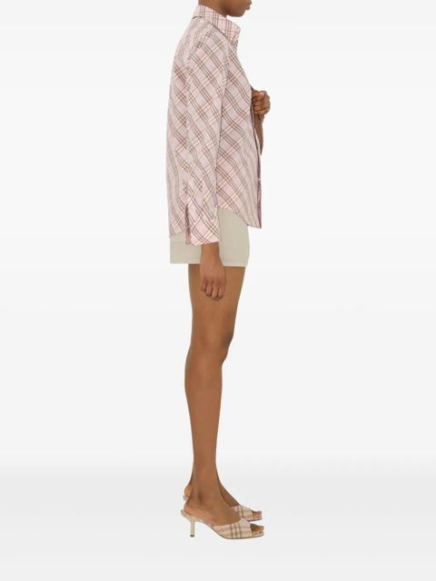 Burberry Equestrian Knight denim shorts - Neutrals