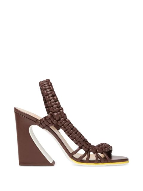 FENDI Arco braided sandals - Brown - zdjęcie produktu nr 1