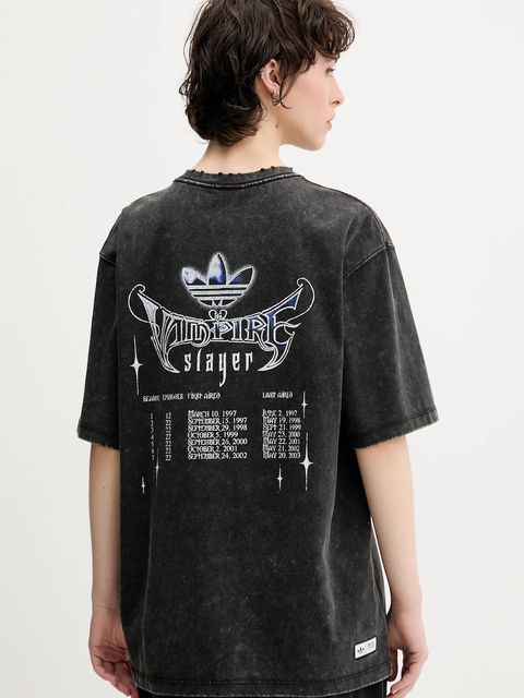 adidas Originals t-shirt bawełniany Buffy Tee Os damski kolor czarny JW0154 - zdjęcie produktu nr 2
