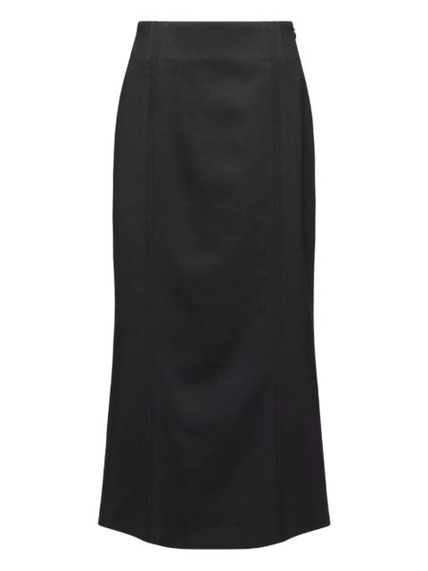 MM6 Maison Margiela back-slit midi skirt - Black - zdjęcie produktu nr 1