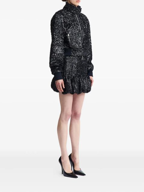 16Arlington Cosima sequin embellished bomber jacket - Black