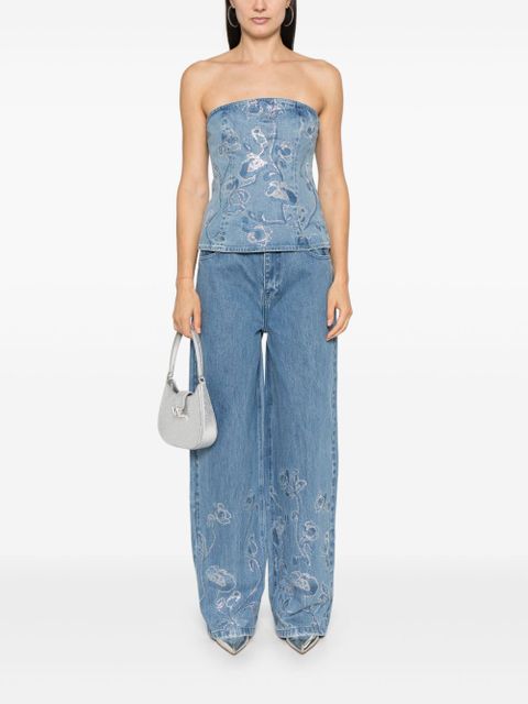 ROTATE BIRGER CHRISTENSEN rhinestone-embellished top - Blue - zdjęcie produktu nr 2